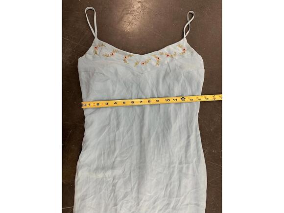 Y2K Blue Embroidered Slip Dress - Picture 8 of 8